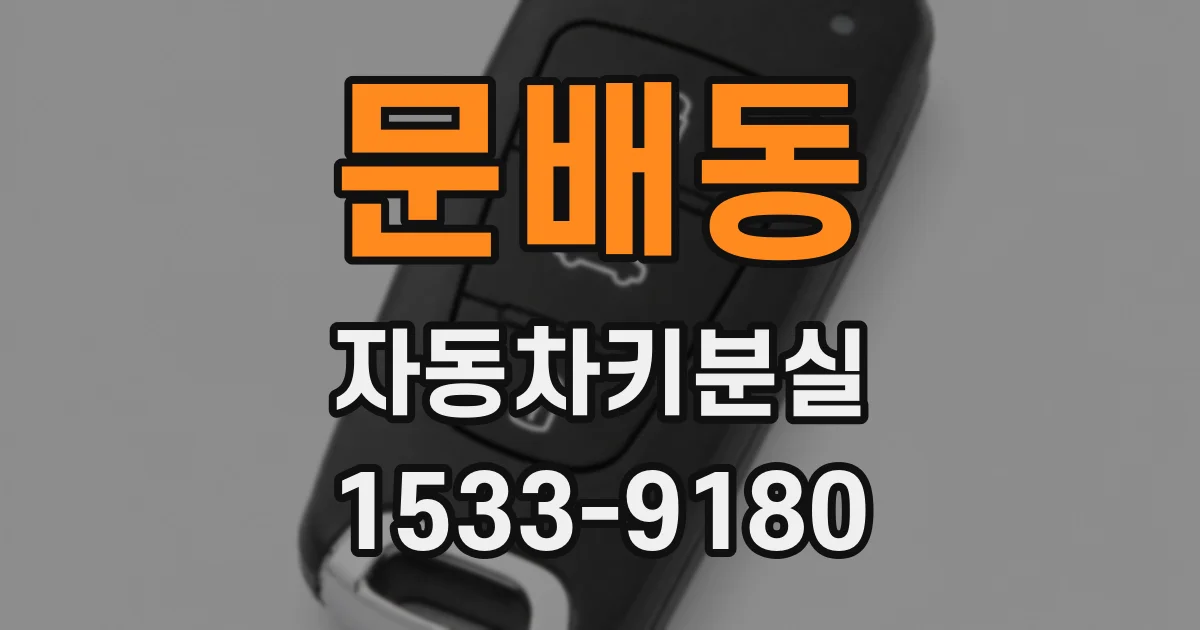 문배동 자동차키분실