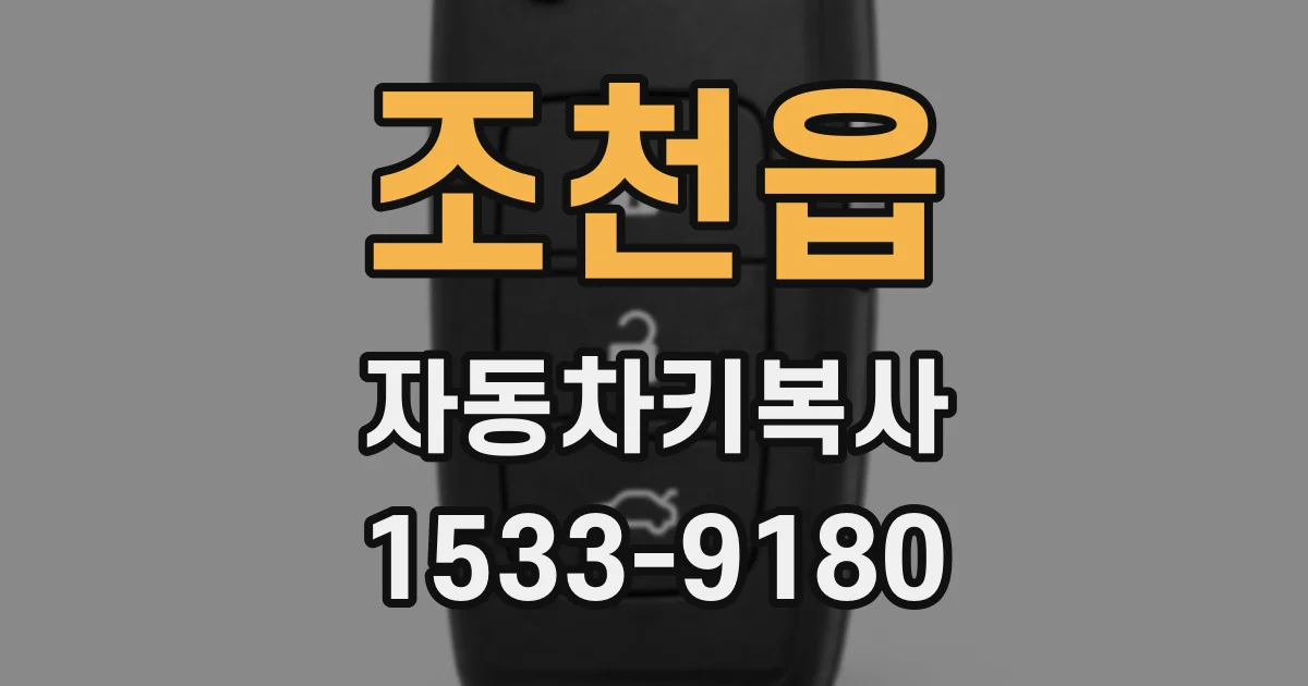 조천읍 자동차키복사