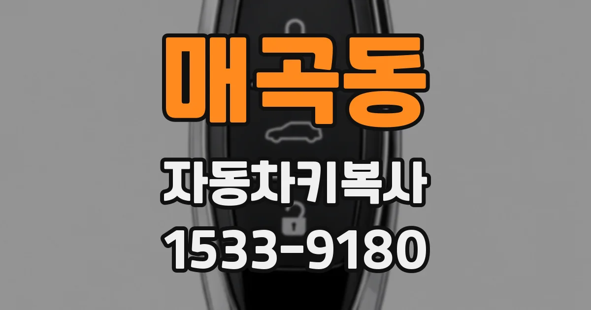 매곡동 자동차키복사