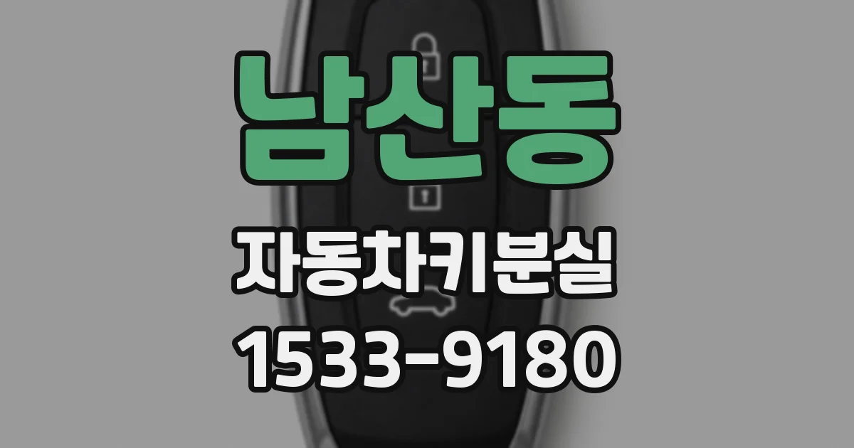 남산동 자동차키분실