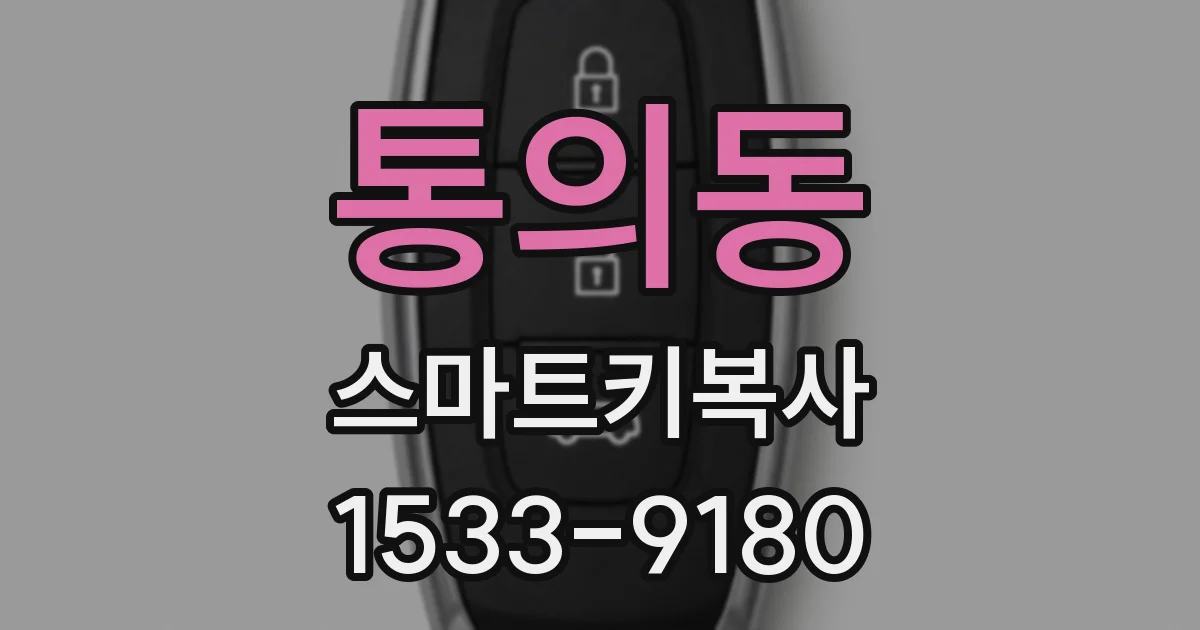 통의동 스마트키복사