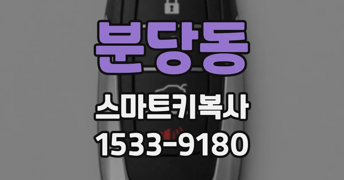 분당동 스마트키복사
