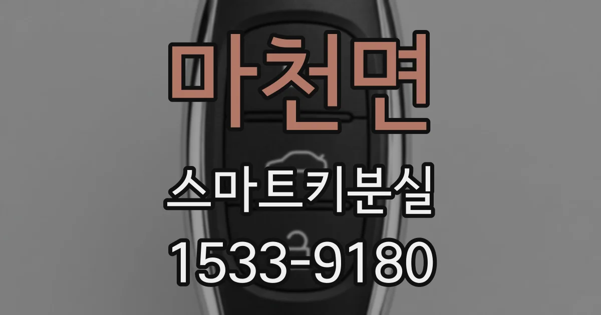 마천면 스마트키분실