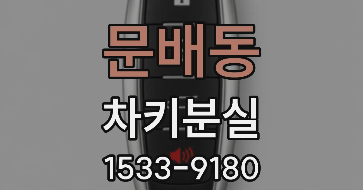 문배동 차키분실