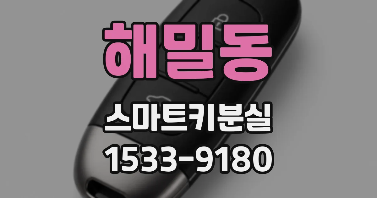 해밀동 스마트키분실
