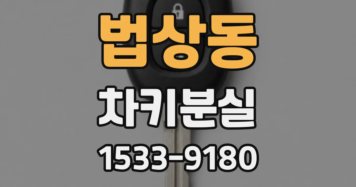 법상동 차키분실