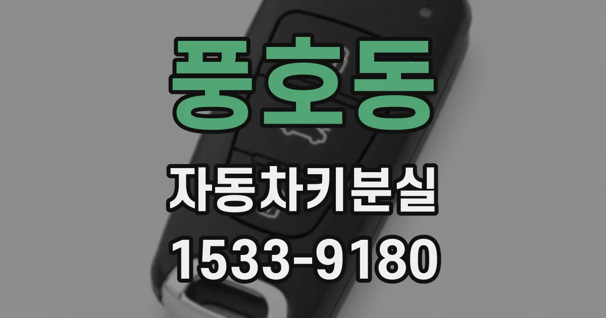 풍호동 자동차키분실
