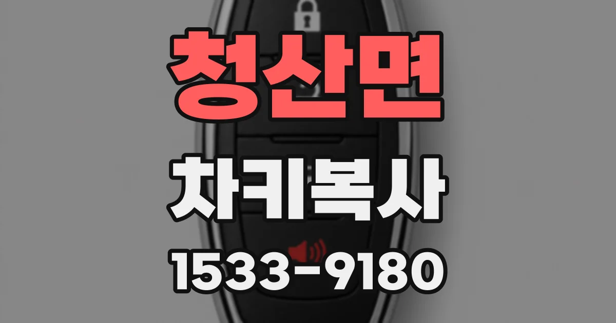 청산면 차키복사
