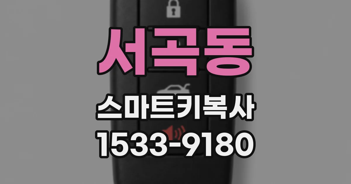 서곡동 스마트키복사