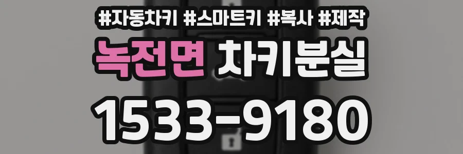 녹전면 차키분실