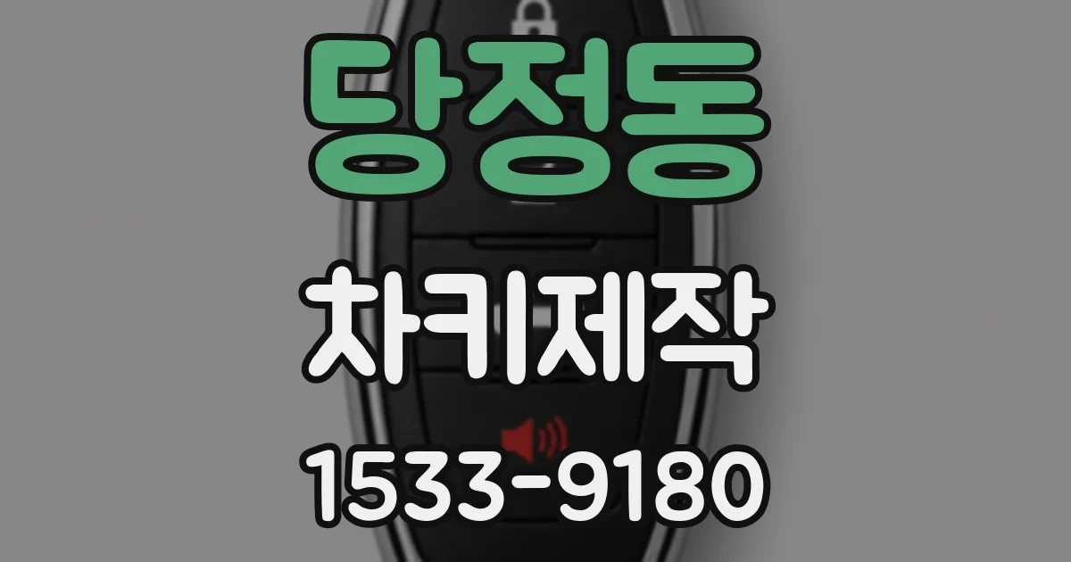 당정동 차키제작