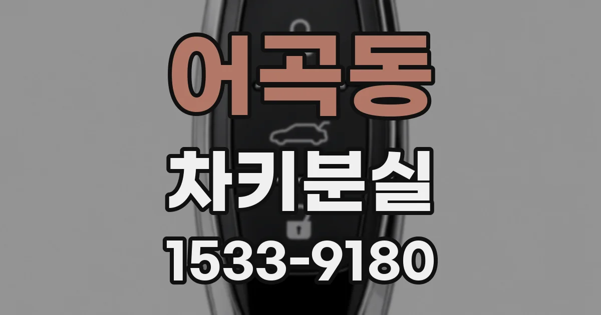 어곡동 차키분실
