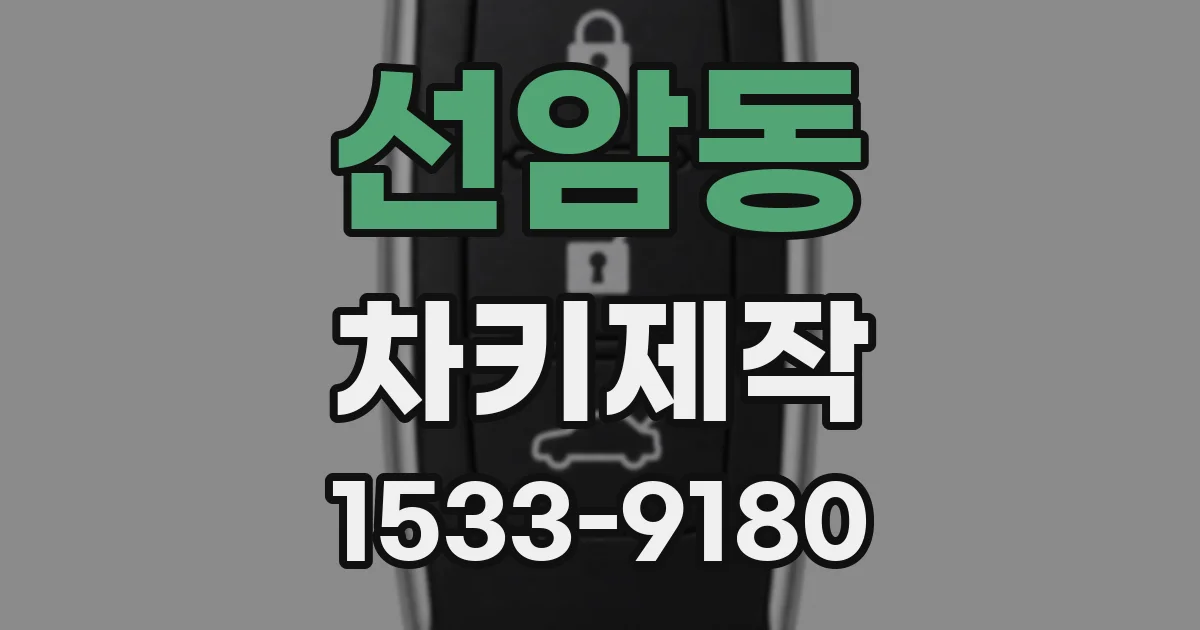 선암동 차키제작