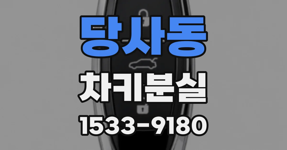 당사동 차키분실