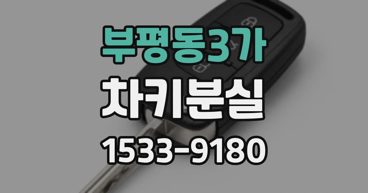 부평동3가 차키분실