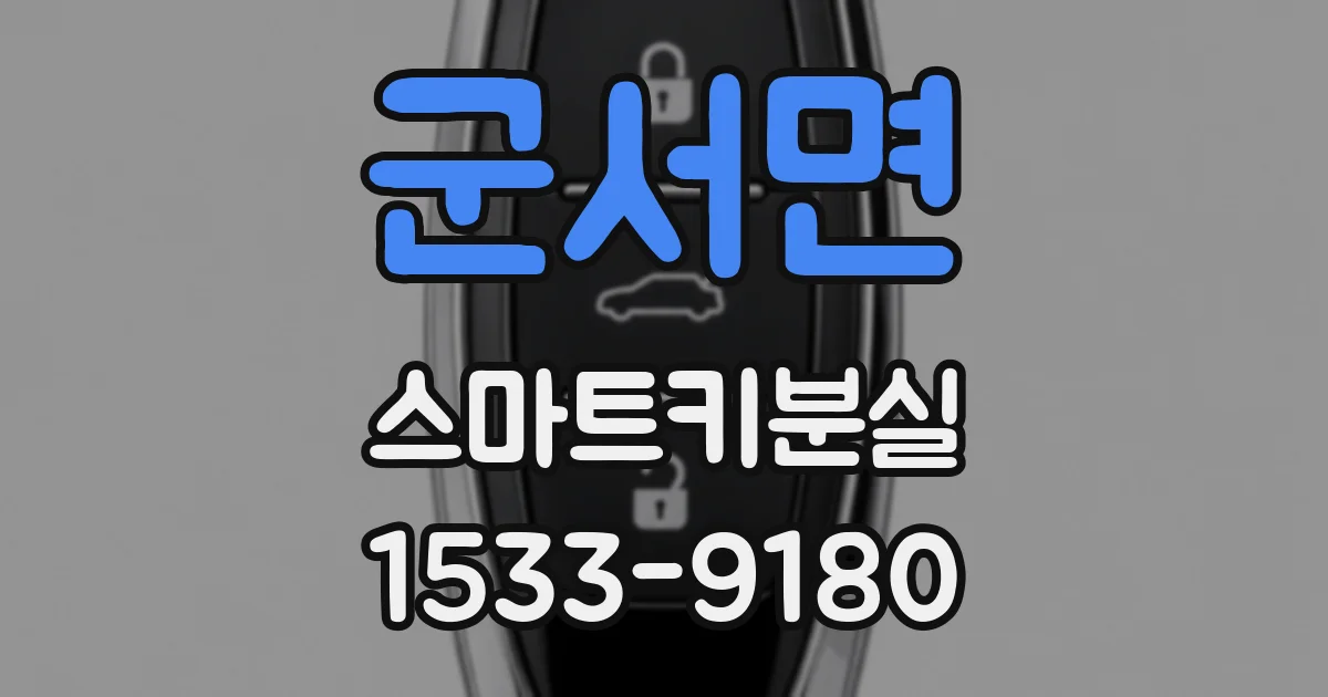 군서면 스마트키분실