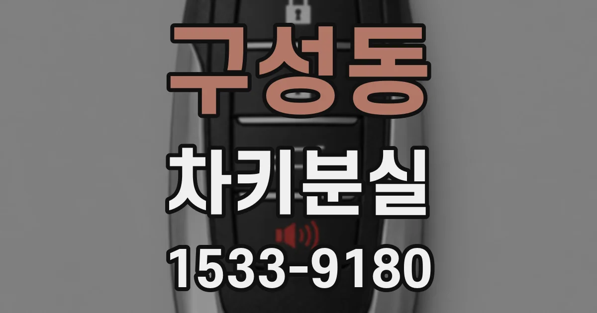 구성동 차키분실
