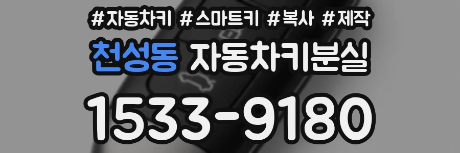 천성동 자동차키분실