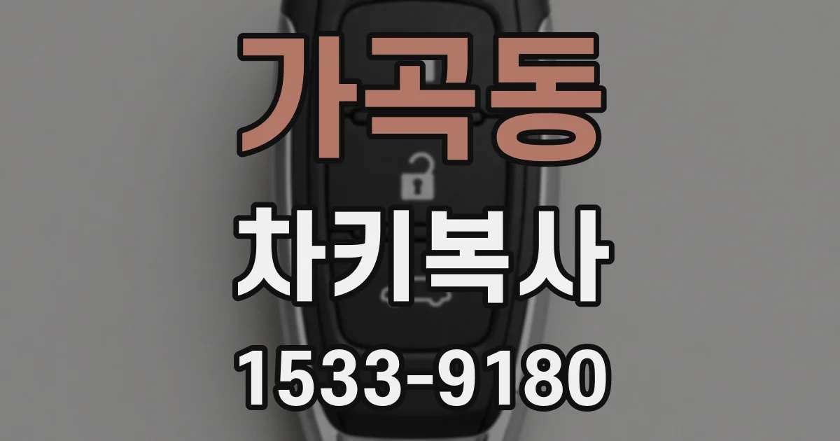 가곡동 차키복사