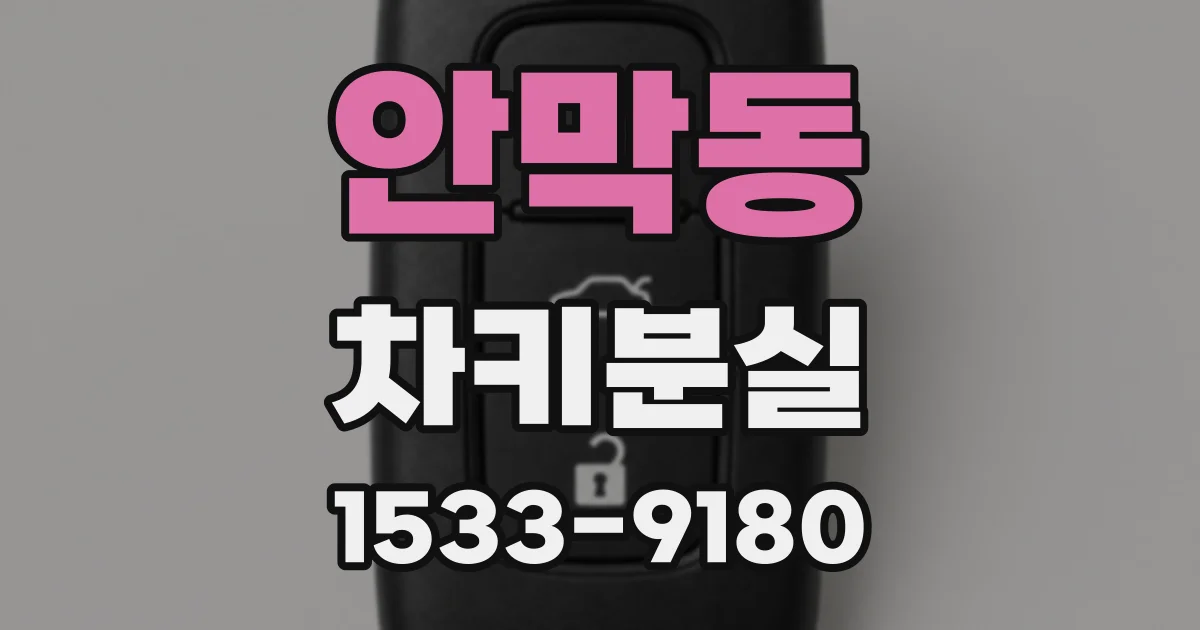안막동 차키분실