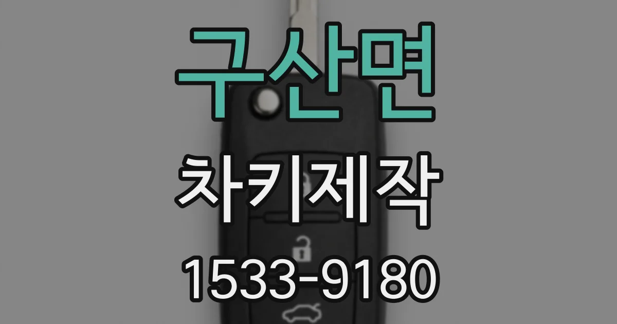 구산면 차키제작