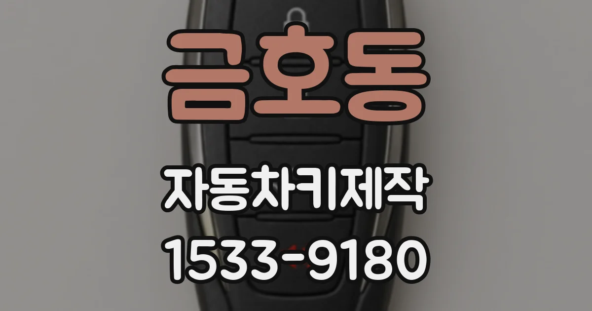 금호동 자동차키제작