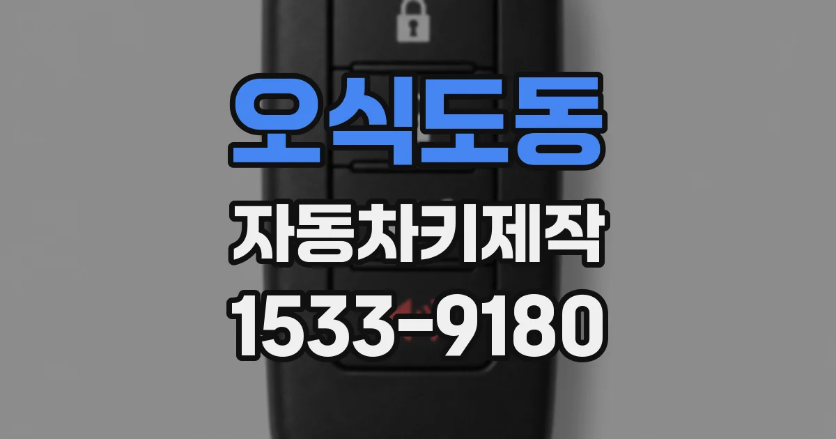 오식도동 자동차키제작
