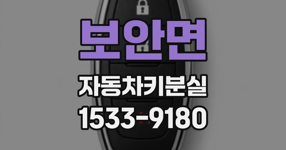 보안면 자동차키분실