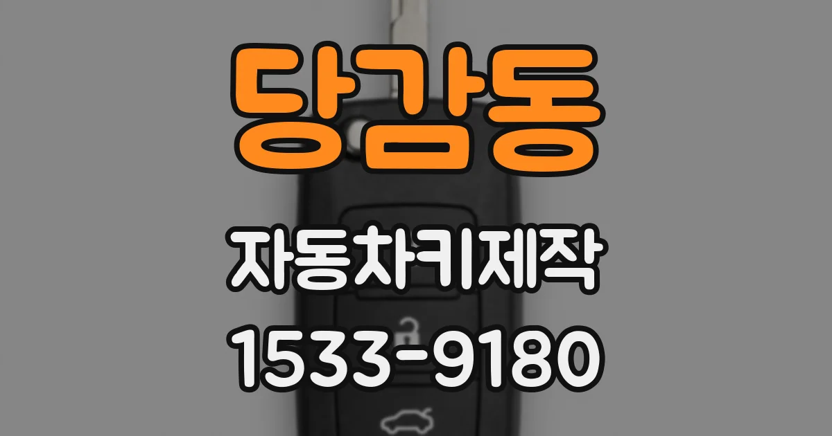 당감동 자동차키제작