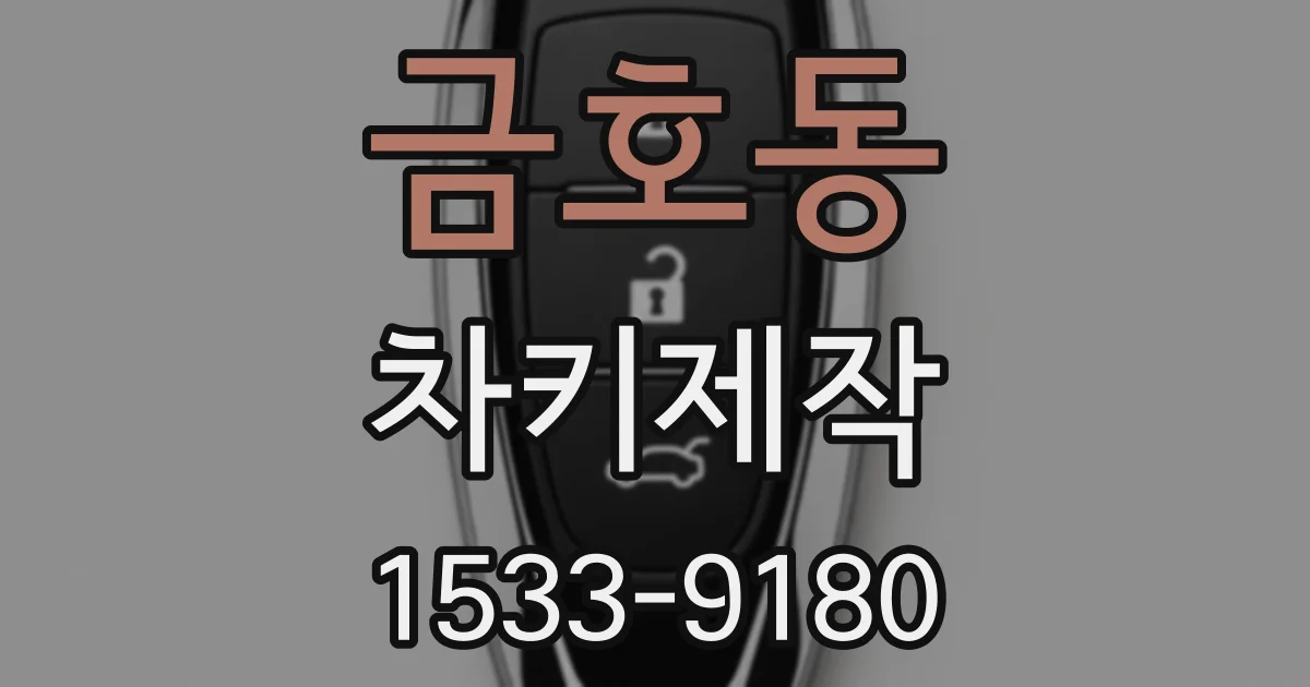 금호동 차키제작