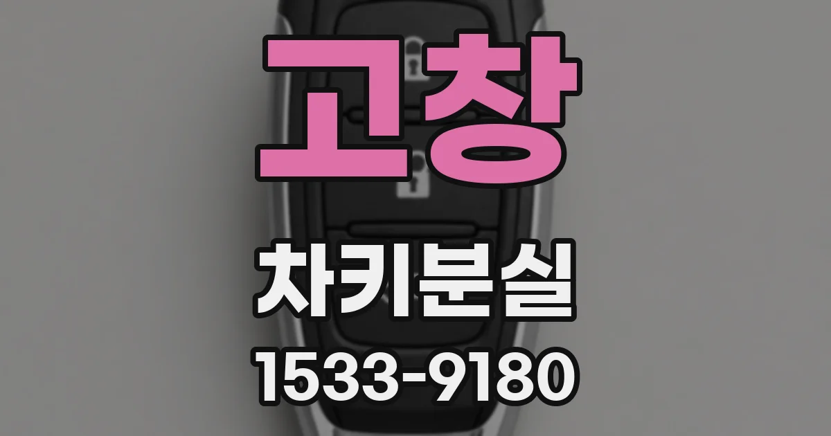 고창 차키분실
