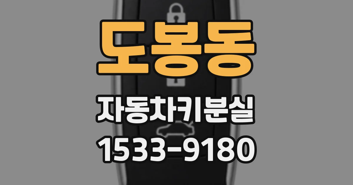 도봉동 자동차키분실