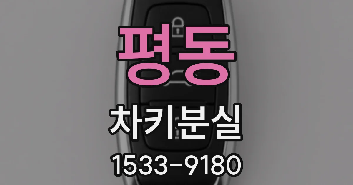 평동 차키분실