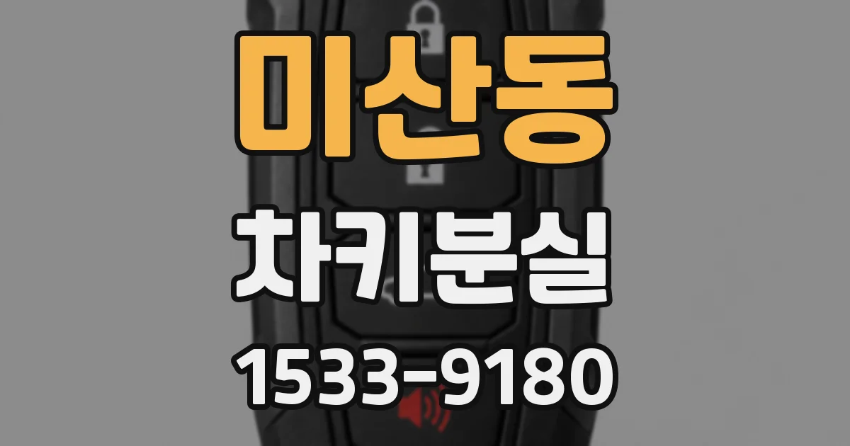 미산동 차키분실