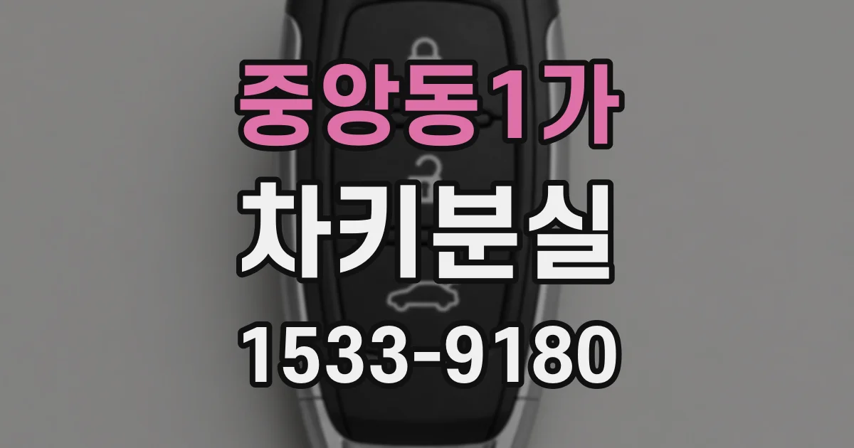 중앙동1가 차키분실