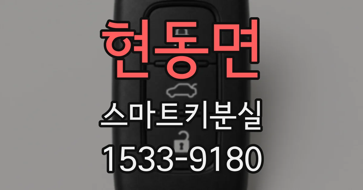 현동면 스마트키분실