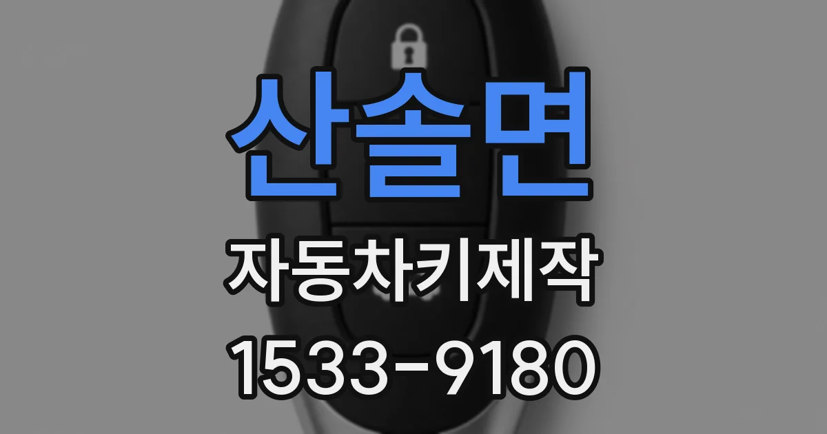 산솔면 자동차키제작