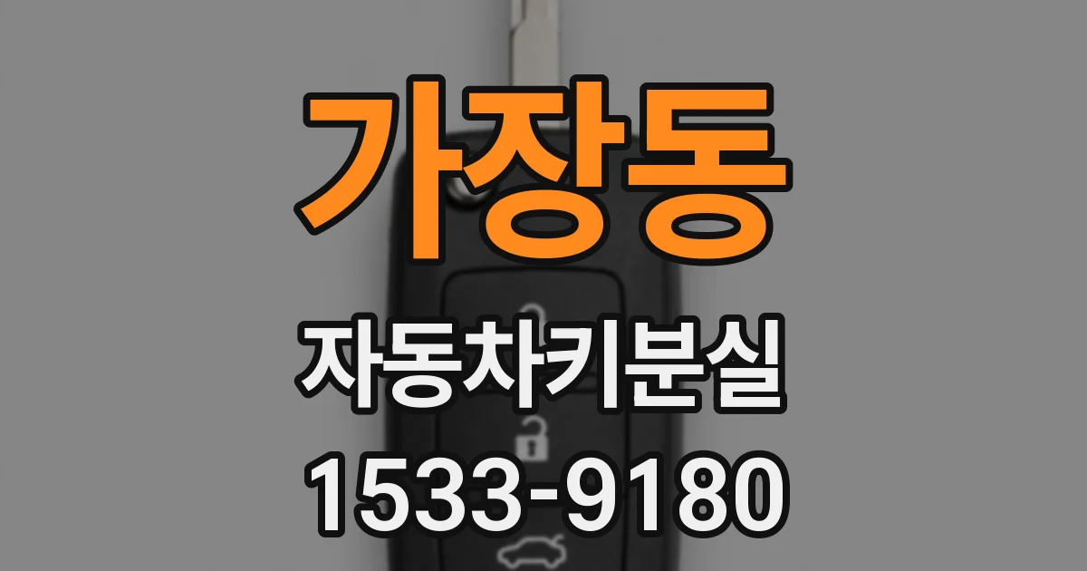 가장동 자동차키분실