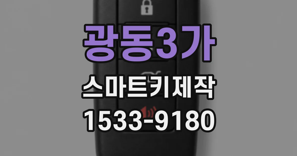 광동3가 스마트키제작