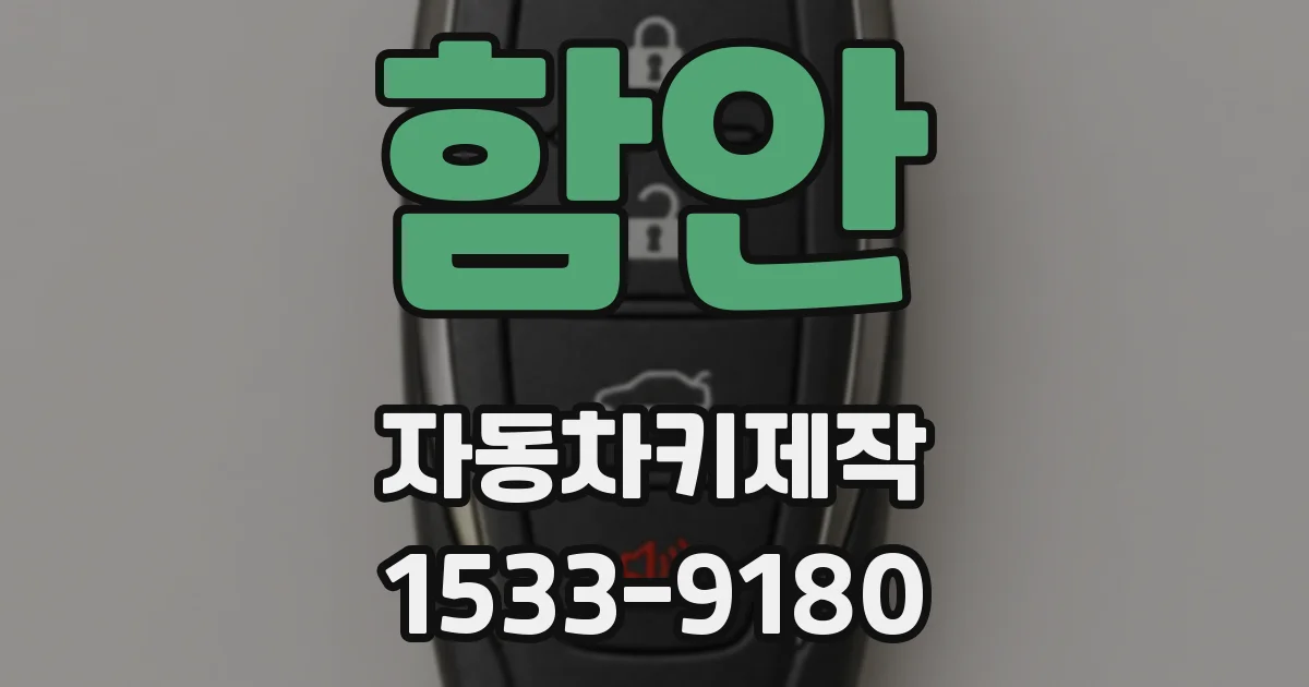 함안 자동차키제작