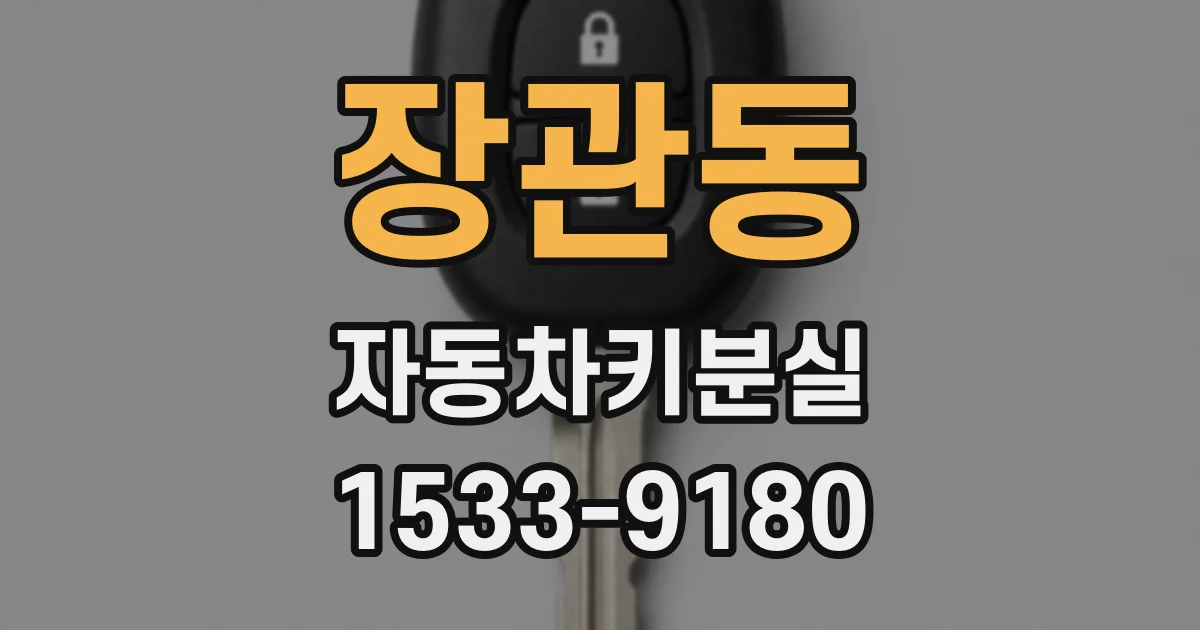 장관동 자동차키분실