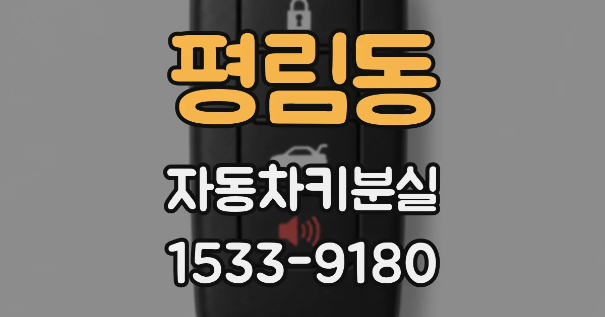 평림동 자동차키분실
