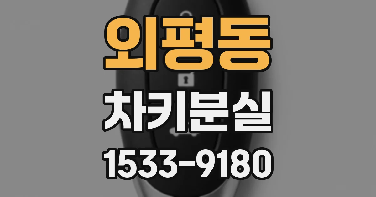 외평동 차키분실