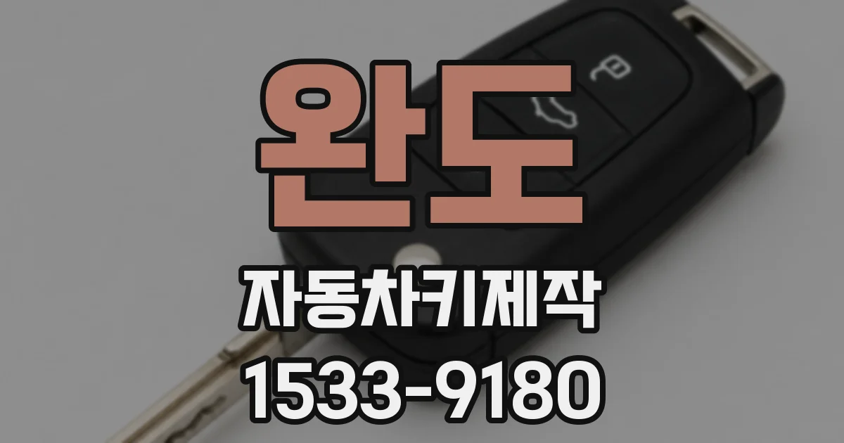 완도 자동차키제작