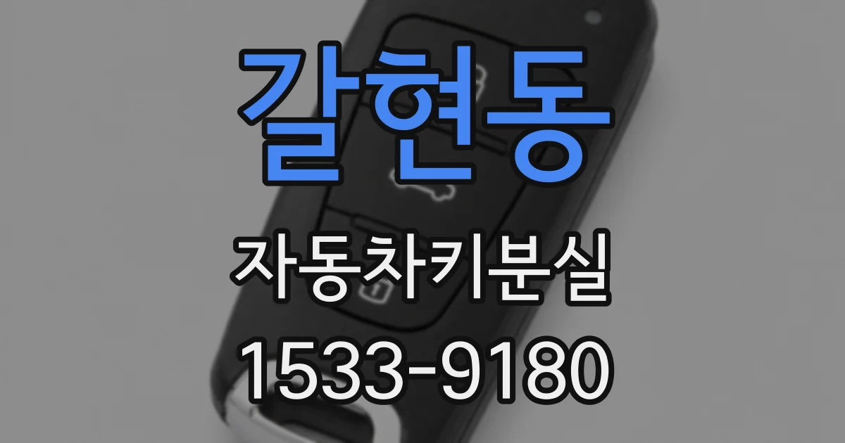 갈현동 자동차키분실