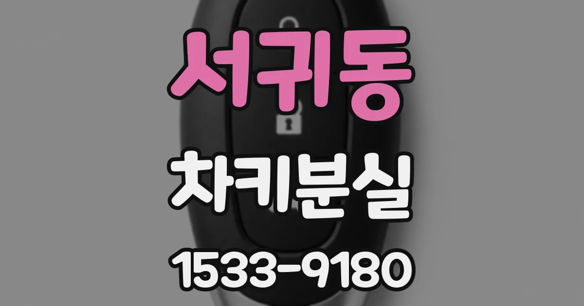 서귀동 차키분실