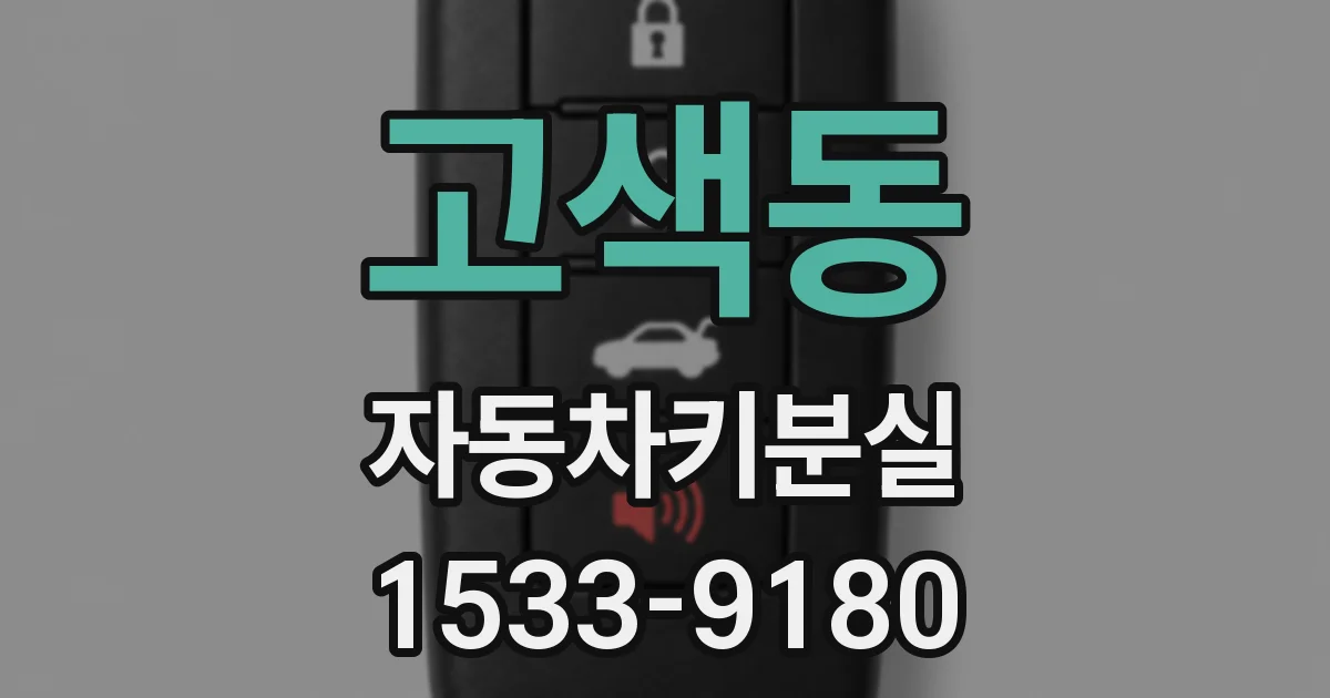 고색동 자동차키분실