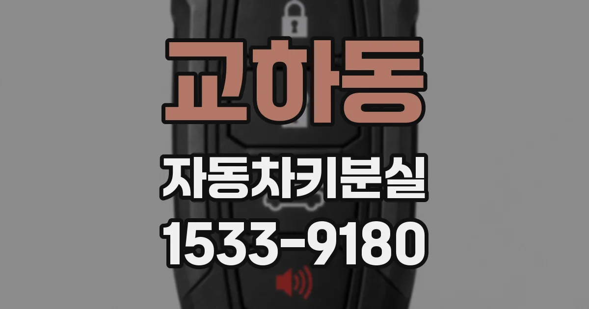 교하동 자동차키분실