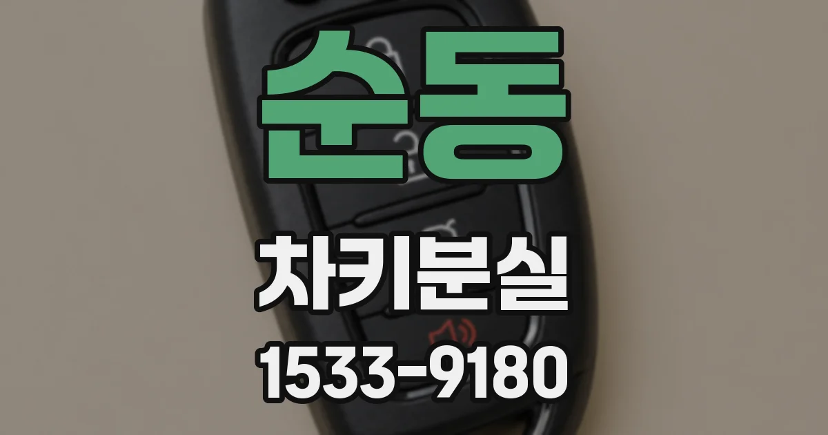 순동 차키분실