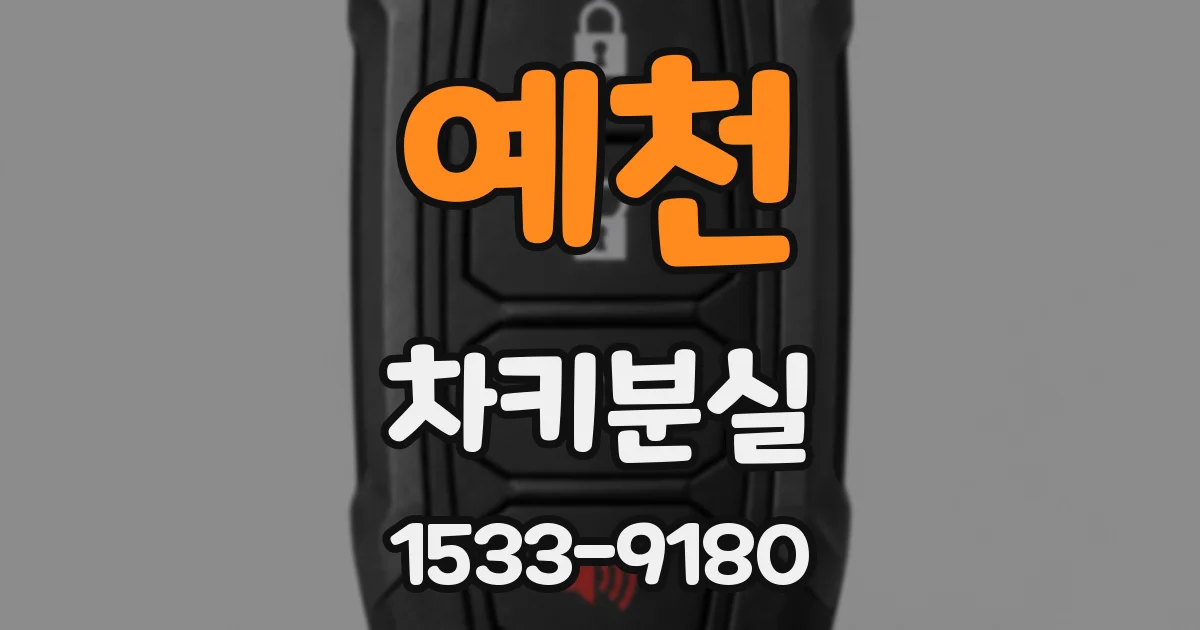 예천 차키분실